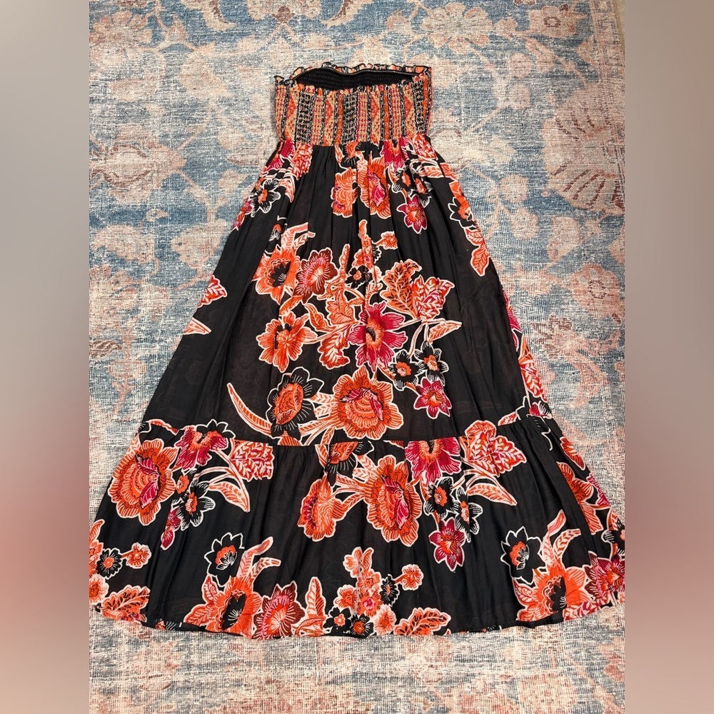 Anthropologie The Marisol Printed Smocked Gauze Maxi Dress Size Small - Picture 5 of 15